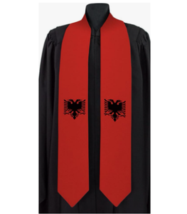 ビンテージアルバニアアルバニアイーグルフラッグユニセックス卒業ストール鉛筆型ショールラップ大学院のスカーフ - Product Image 5