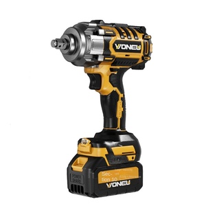 Brushless Cordless Impact Wrench High Torque Lithium <b>Battery</b> Impact Gun for Car Tire Construction Bolt Removal - Product Image 3