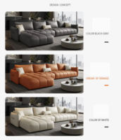 Ensembles de meubles de salon modernes de haute qualité, canapé en forme de L, canapé nuageux classique de luxe, canapé d'angle simple en forme de L pour la maison