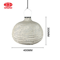 Lanterne solaire extérieure imperméable en tissu Tyvek, grande lumière dorée, décoration citrouille D40XH30CM, marque HKH, certifiée BSCI