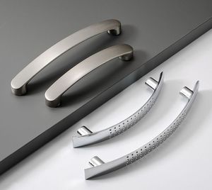 <span class=keywords><strong>Poignée</strong></span> de tiroir d'armoire en nickel brossé chromé brillant moderne <span class=keywords><strong>Poignée</strong></span> solide en aluminium - Product Image 2