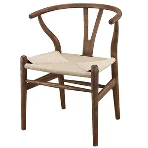Wooden Wishbone Chair Hans Wegner Y Chair Solid Wood Armchair Classic Design Chair