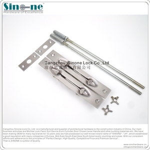Loquet à levier en acier inoxydable 304, moulage solide, boulon allongé, double action pour <span class=keywords><strong>porte</strong></span> métallique coupe-feu, qualité allemande, OEM pour <span class=keywords><strong>Hormann</strong></span> - Product Image 4