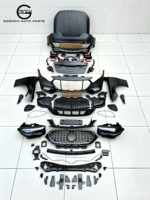 Kit de Carrocería W213 a W214 E63 para Mercedes Benz Clase E W213, Actualización a W214 E63 AMG, Parachoques Delantero y Trasero, Guardabarros, Capó, Faros LED, Parrilla