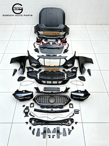 Kit de Carrocería W213 a W214 E63 para <span class=keywords><strong>Mercedes</strong></span> Benz Clase <span class=keywords><strong>E</strong></span> W213, Actualización a W214 E63 AMG, Parachoques Delantero y Trasero, Guardabarros, Capó, Faros LED, Parrilla - Product Image 2