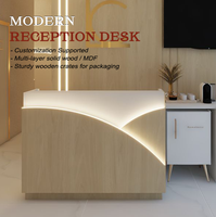 Nouveau comptoir de réception moderne pour hôtel et centre commercial, table de réception de salon de beauté, moderne, luxueux, écologique