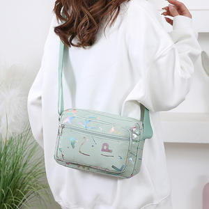 Sac bandoulière carré horizontal multicouche pour femme LJD8800, résistant à l'eau, avec fermeture éclair, idéal pour les tenues quotidiennes - Product Image 1