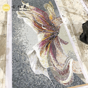 Mô hình nghệ thuật thủ công treo bức tranh tường khảm 4mm kính dày gạch cho tường phòng tắm - Product Image 6