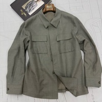 Blouson Bomber Unisexe en Mélange de Lin Premium, Chemise Utilitaire à Fermeture Éclair Discrète, Poches à Double Rabat, Coupe Décontractée, Surchemise Hiver