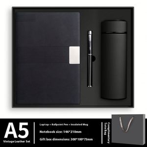 Ensemble cadeau d'entreprise personnalisé, journal A5, articles cadeaux d'affaires de luxe, carnet en cuir PU avec stylo, bouteille d'eau - Product Image 3