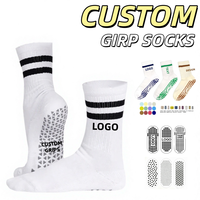 Vente directe d'usine, chaussettes de sport en coton rayées respirantes antidérapantes en silicone personnalisées pour le Pilates et le yoga, chaussettes de sport unisexes pour la gym, vente en gros