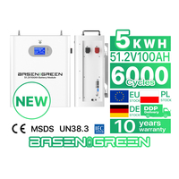 Batterie LiFePO4 à décharge profonde 8000 cycles 51.2V 300Ah 314Ah 16S 300Ah 15kWh 16kWh murale pour énergie solaire domestique UE 100Ah