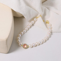 Bracelet en perles d'eau douce de style français Jachon, luxe léger, haut de gamme, polyvalent, accessoire de mode féminin pour un usage quotidien