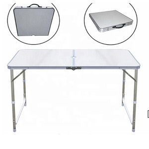 Portatile 3 Livelli Da Giardino Regolabile in altezza Tavolo Da Picnic All'aperto Rettangolo di Alluminio di Campeggio Pieghevole Da Tavolo - Product Image 3