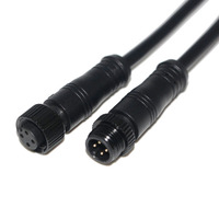 Connecteur étanche M12 2, 3, 4, 5, 6 broches IP68, câble d'alimentation, fiche mâle/femelle, connecteur à vis métallique pour bandes LED