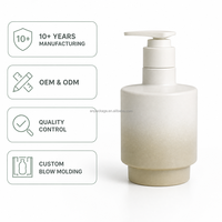 Bouteille pompe vide en PET de 300 ml pour gel douche, shampoing, lotion, distributeur de cosmétiques, vente en gros avec logo personnalisé