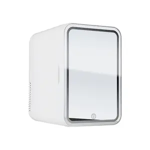 Atacado pessoal mini geladeira freezer-Mini refrigerador de refrigeração com espelho para maquiagem, portátil, usb, branco, rosa, francês, armazenamento automático