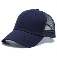 Casquette Trucker Ajustable 6 Panneaux en Sergé Haute Qualité Personnalisée avec Patch en Cuir, Motif Lettres et Boucle Or Cuivre – Caractéristique Tissu Commun