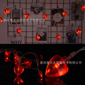 <b>Led</b> Heart Shape <b>Light</b> String 20Leds <b>Red</b> Color For Valentine Wedding Birthday Party Decoration - Product Image 2