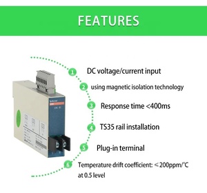 Acrel BM-DV/I <strong>Analog</strong> signal Isolator Input DC0-<strong>10V</strong> <strong>Output</strong> 4-20mA Power DC24V Isolating signal Converter Through 2000V - Product Image 2