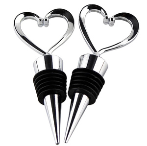 Bouchon de bouteille de vin en alliage de zinc avec verseur en cristal pour champagne, design cœur, scellé sous vide, cadeau de mariage, dropshipping - Product Image 1