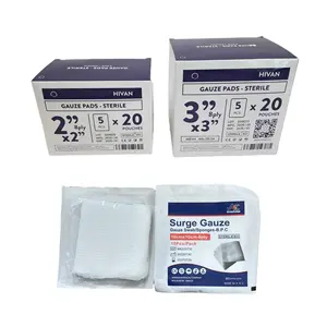 Gaze médicale en coton tampon de gaze d'hôpital stérile gaze compressée 10x10