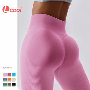 Lcool High Waist Seamless Tummy Control Butt Lift <strong>Big</strong> Booty Scrunched Fitness Workout Running Yoga Pants <strong>Leggings</strong> - Product Image 1