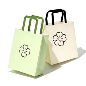 High Quality Elegant Flower Motif Eco-Friendly Recyclable/Durable Paper <b>Bags</b> Flat Handles Smooth Finish for Gift Shops Lifestyle - Product Image 1