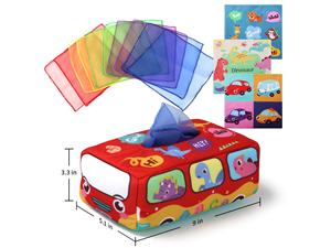 Vente chaude bébé boîte à mouchoirs doux en peluche magique boîte à musique Montessori jouets pour bébé bébé boîte à mouchoirs sensoriels - Product Image 2