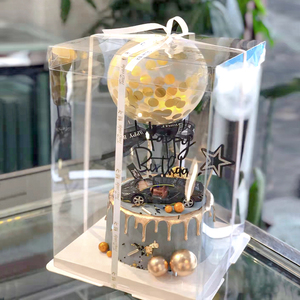 Chất Lượng Cao 3 Trong 1 Bánh Cưới Hộp Thiết Kế Rõ Ràng Bánh Hộp Quà Tặng Sẵn Sàng Để Tàu 4-12 Inch Nhựa Rõ Ràng Bao Bì Bánh Hộp - Product Image 4