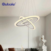 Lumières sans fil post-moderne design personnalisé escalier salon cercle rond pendentif LED lumière pour la décoration intérieure