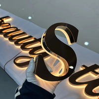 Meilleure enseigne lumineuse LED personnalisée en gros, enseigne lumineuse LED 3D rétroéclairée, enseigne murale de bureau rétroéclairée illuminée