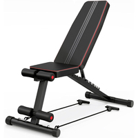 Banc de musculation réglable Fitness Essential, banc multifonction pliable à 7 niveaux avec bandes de résistance pour les amateurs de gym débutants