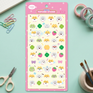 [HIHI Club] Pegatinas 3D de PVC con impresión UV de palomitas de maíz, hámsteres y personajes de animales coreanos, lámina decorativa para diario y agenda UV - Product Image 3