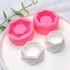 Moule en silicone pour vase polygonal, toutes sortes de pots de fleurs, moules en silicone pour jardinières en béton - Product Image 2