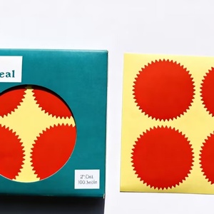 2026 Hot Selling Surwin Big Red Seal Adhesive Tag Removable Writable Decoration Customized Waterproof <b>Label</b> Sticker Paper Bag - Product Image 2