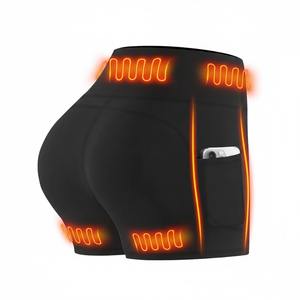 Pantalones Cortos de Ciclismo Eléctricos de Lujo para Mujer, Pantalones Cortos de Yoga Elásticos de Cintura Alta, Pantalones Cortos de Yoga de Alta Calidad para Clima Frío - Product Image 1