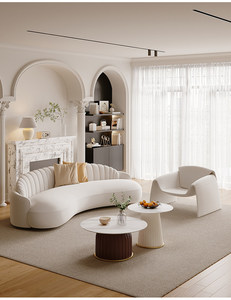 Nuevo Sofá de Recepción Casual Beige de Lujo a Precio Accesible, Ideal para Salones de Belleza, Apartamentos Pequeños y Tiendas de Ropa - Product Image 5