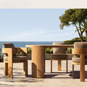 <span class=keywords><strong>Ensemble</strong></span> table et chaises de jardin en <span class=keywords><strong>teck</strong></span> au prix d'usine, imperméable et résistant au soleil, rend les <span class=keywords><strong>repas</strong></span> en plein air dans la cour délicieux - Product Image 2