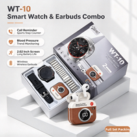 WT-10 Smartwatch 2.02 inch scherm, oproepherinnering, stappenteller, bloeddruktrandingen, fitnesshorloge