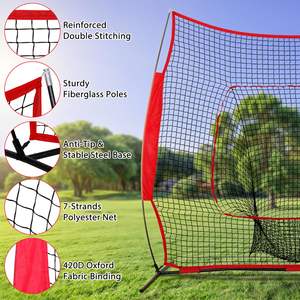 ตาข่ายฝึกซ้อมเบสบอลแบบพกพา ขนาด 7x7 ฟุต ตาข่ายฝึกซ้อมซอฟต์บอลพร้อมโซนตีสำหรับฝึกตี ฝึกขว้าง และฝึกซ้อม - Product Image 2