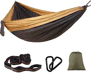 Nylon Hammock Outdoor Ultralight Travel Double Nylon Fabric Portable Hanging Flat Hammock Tent Swing Bed Rope Camping Hammocks Hamacas