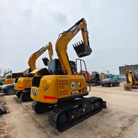 Mini-excavatrice sur chenilles Sany Sy75c Pro d'occasion de 7,5 tonnes en bon état avec moteur, pompe et roulement à vendre