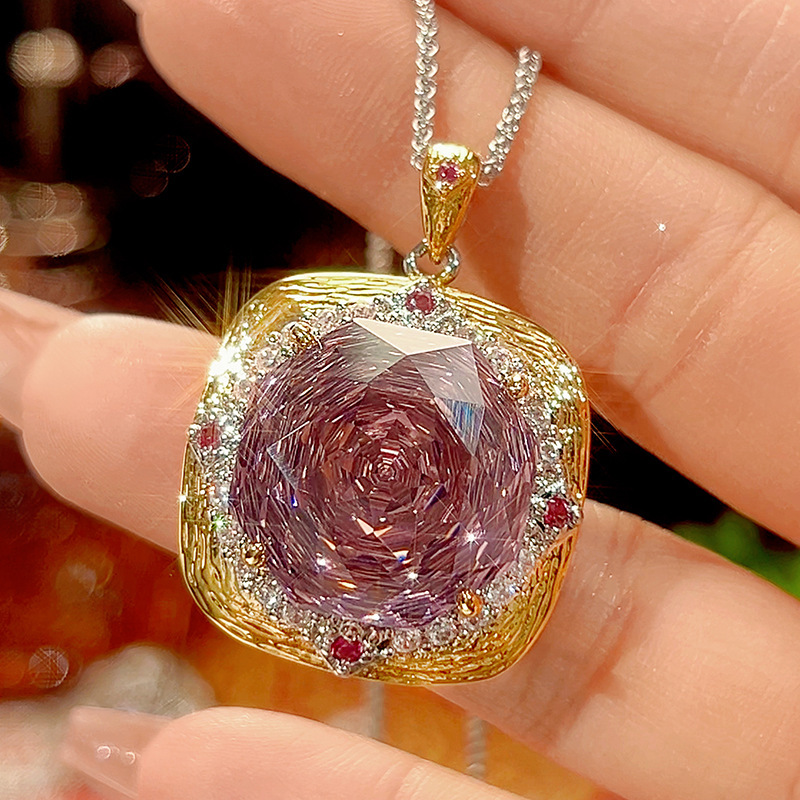 Dried rose pendant Chopin chain