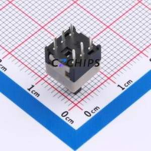 HX 8.5-8.5 WS Push Button Switch DIP Switch Double Pole Double Throw No Lock Rectangle Plunger Through Hole - Product Image 2