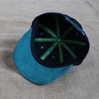 Nouveau design, visière courte, casquette rétro à 6 panneaux, patch brodé, velours côtelé bicolore, casquettes de baseball d'hiver, logo personnalisable