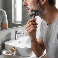 Rasoir de sécurité classique à double tranchant pour le soin masculin, avec lames en acier inoxydable et construction en alliage de zinc