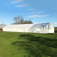 Grande tente de luxe blanche pour mariage et fête avec structure en aluminium, double couche, toutes saisons, résistante au vent et à la pluie pour événements en plein air