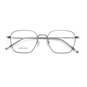 Montures de lunettes rectangulaires en métal style mécanique Voss avec branches flexibles antidérapantes unisexe, monture complète, verres en résine - Product Image 2