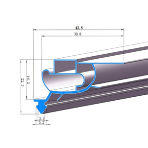 מקררים ניתנים להתאמה אישית רצועת איטום ארון זכוכית דלת אחסון קר רצועת איטום רצועות גומי מגנטיות - Product Image 4